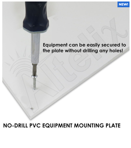 Altelix 14x11x7 Polycarbonate + ABS Vented RF Transparent Outdoor WiFi Enclosure with No-Drill PVC Equipment Mounting Plate