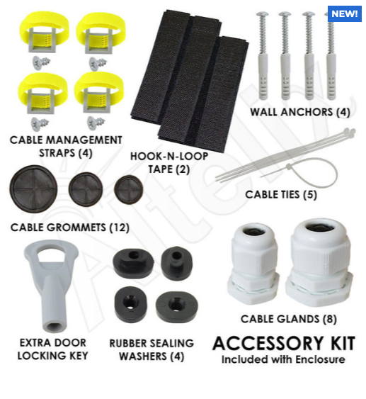 Altelix 14x11x7 Polycarbonate + ABS Vented RF Transparent Outdoor WiFi Enclosure with No-Drill PVC Equipment Mounting Plate
