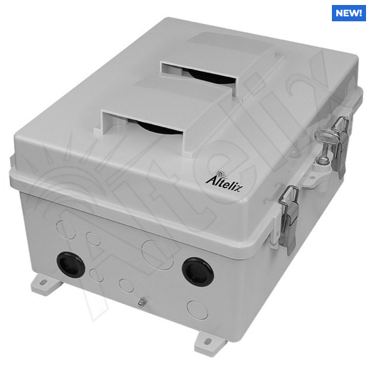 Altelix 14x11x7 Polycarbonate + ABS Vented Enclosure with Aluminum Equipment Mounting Plate
