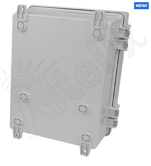 Altelix 14x11x7 Polycarbonate + ABS Vented Enclosure with Aluminum Equipment Mounting Plate