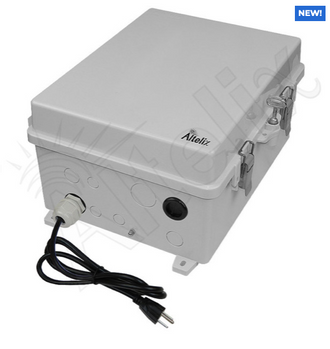 Altelix 14x11x7 Polycarbonate + ABS NEMA 4X Enclosure with Aluminum Equipment Mounting Plate, 120 VAC Outlets & Power Cord - 0