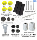 Altelix 14x11x7 Polycarbonate + ABS NEMA 4X Enclosure with Aluminum Equipment Mounting Plate, 120 VAC Outlets & Power Cord-4