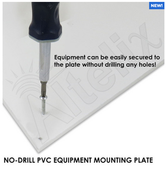 Altelix 14x11x7 Polycarbonate + ABS NEMA 4X RF Transparent Outdoor WiFi Enclosure with No-Drill PVC Equipment Mounting Plate, 120 VAC Outlets & Power Cord - 0