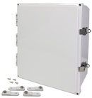 Integra - Premium Line | Polycarbonate | Hinged Cover | Opaque | Stainless Steel Locking Latch | Mounting Feet | White-10