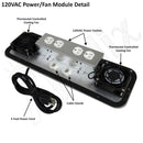 Altelix 24x24x12 19" Wide 4U Vertical Rack Steel Weatherproof NEMA Enclosure with Dual Cooling Fans, Dual 120 VAC Duplex Outlets and Power Cord-4