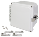Integra - Premium Line | Polycarbonate | Hinged Cover | Opaque | Stainless Steel Locking Latch | Mounting Feet | White-1