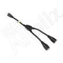 Altelix 2-Outlet Power Splitter Cord, 14-Inch Grounded 3-Prong Extension (Black)-1