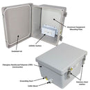 Altelix Fiberglass Weatherproof NEMA 4X Enclosure with Aluminum Equipment Mounting Plate & 120 VAC Outlets-2
