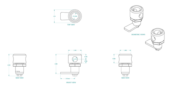 Quarter Turn Padlock Wing Handle