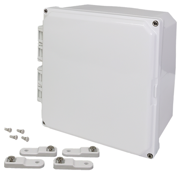 Integra - Premium Series | Hinged Cover | Opaque | Mounting Feet | White