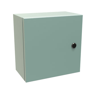 Eclipse Series     Painted Type 4 Mild Steel Enclosures with Concealed Hinge and Quarter   Turn Latch ANSI 61 Gray