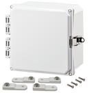 Integra - Premium Line | Polycarbonate | Hinged Cover | Opaque | Stainless Steel Locking Latch | Mounting Feet | White-3