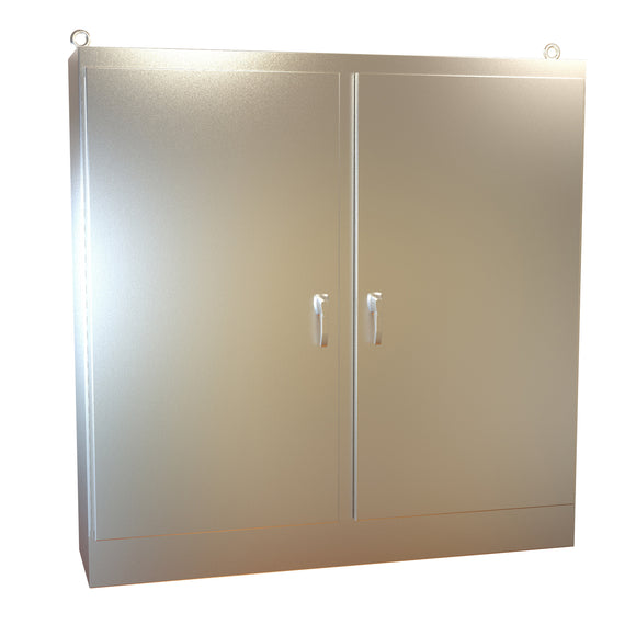 Type 4X Stainless Steel Two Door Freestanding Enclosure¬†HN4 FSTD SS Series (NON-STOCKING ITEM - LEAD TIME VARIES)