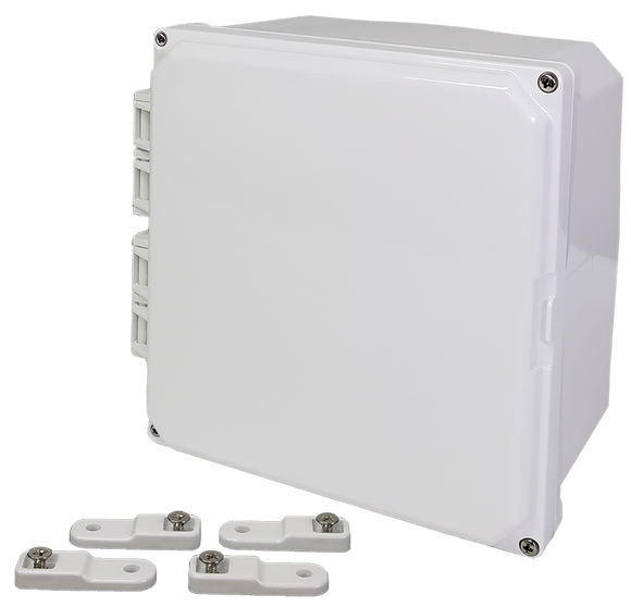 Integra - Premium Line | Polycarbonate | Hinged Cover | Opaque | Mounting Feet | 6P | White