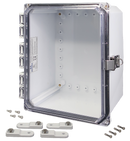 Integra - Premium Line | Polycarbonate | Hinged Cover | Clear | Stainless Steel Locking Latch | Mounting Feet | White-6