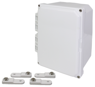 Integra - Premium Line | Polycarbonate | Hinged Cover | Opaque | Mounting Feet | 6P | White - 0