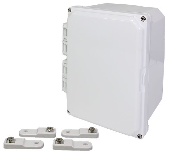 Integra - Premium Line | Polycarbonate | Hinged Cover | Opaque | Mounting Feet | 6P | White