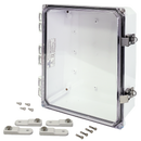 Integra - Premium Line | Polycarbonate | Hinged Cover | Clear | Stainless Steel Locking Latch | Mounting Feet | White-7