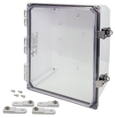 Integra - Premium Line | Polycarbonate | Hinged Cover | Clear | Stainless Steel Locking Latch | Mounting Feet | White-8