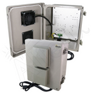 Altelix Vented Fiberglass Weatherproof NEMA Enclosure with Cooling Fan, 120 VAC Outlets & Power Cord-1