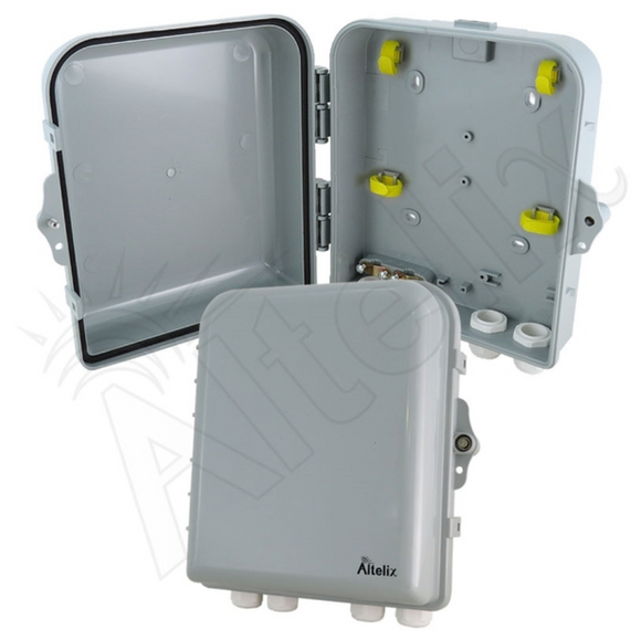 Altelix 10x9x4 IP66 NEMA 4X PC+ABS Weatherproof Utility Box with Hinged Door