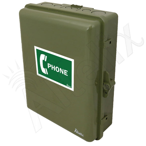 Altelix Outdoor Weatherproof Phone Call Box for Slim-Line Phones, 14x1 ...