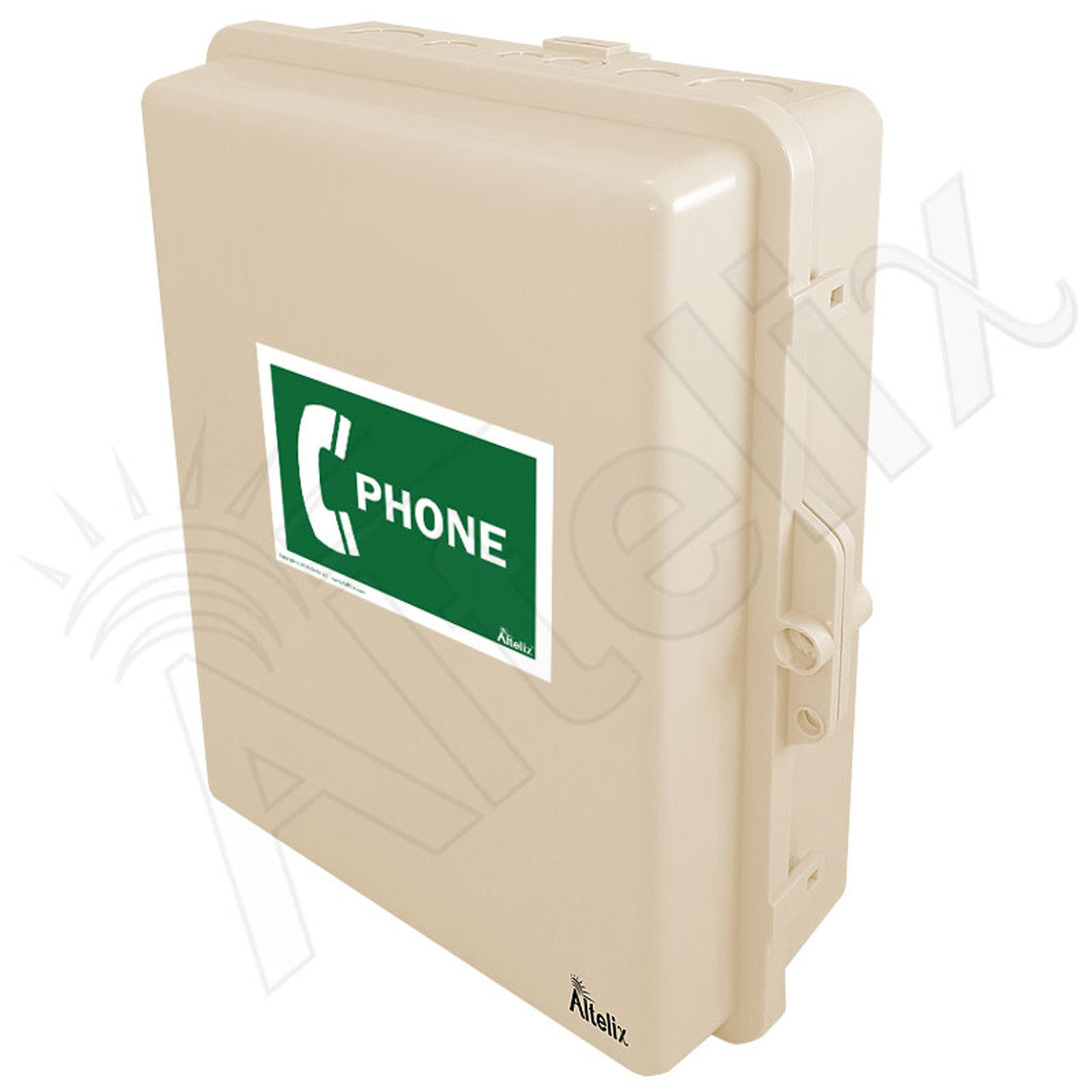Buy light-ivory Altelix Outdoor Weatherproof Phone Call Box for Slim-Line Phones, 14x11x5 with Phone Label