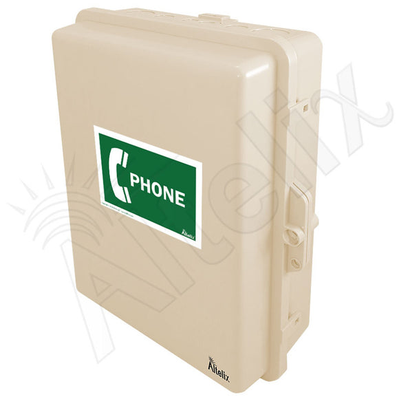 Altelix Outdoor Weatherproof Phone Call Box for SlimLine Phones, 14x1