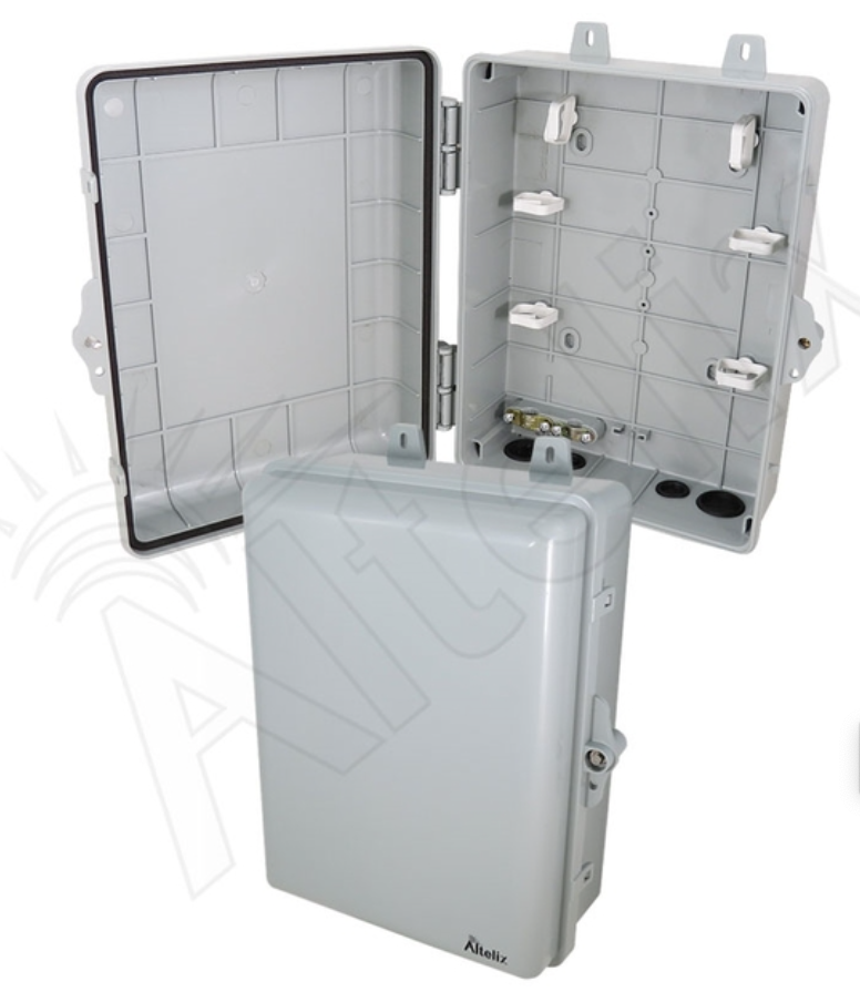 Altelix 12x9x5 IP66 NEMA 4X PC+ABS Weatherproof Utility Box with Hinged Door
