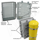 Altelix 12x9x7 Pole Mount IP66 NEMA 4X PC+ABS Weatherproof Utility Box with Hinged Door-3