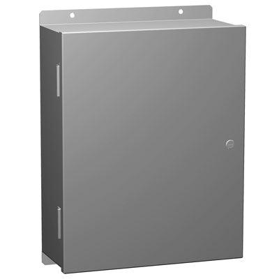 1420 Series NEMA 1 Mild Steel Wallmount Enclosure 1420 Series  Hinge Door with Quarter Turn and with Mounting Flange-1