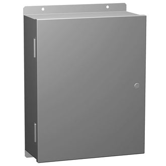 1420 Series NEMA 1 Mild Steel Wallmount Enclosure 1420 Series  Hinge Door with Quarter Turn and with Mounting Flange