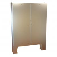 Type 4X Stainless Steel Two Door Floormount Enclosure¬†1422 N4 QT 304 SS (NON-STOCKING ITEM - LEAD TIME VARIES)