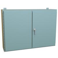 1422 Series Painted Steel Wall Mount Double Door Enclosures with 3 Point Latch Includes Inner Mounting Panel-12