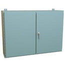1422 Series Painted Steel Wall Mount Double Door Enclosures with 3 Point Latch Includes Inner Mounting Panel-12