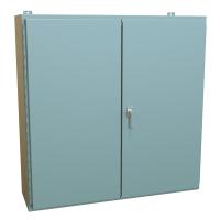 1422 Series Painted Steel Wall Mount Double Door Enclosures with 3 Point Latch Includes Inner Mounting Panel-6