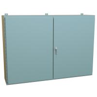 1422 Series Painted Steel Wall Mount Double Door Enclosures with 3 Point Latch Includes Inner Mounting Panel-4