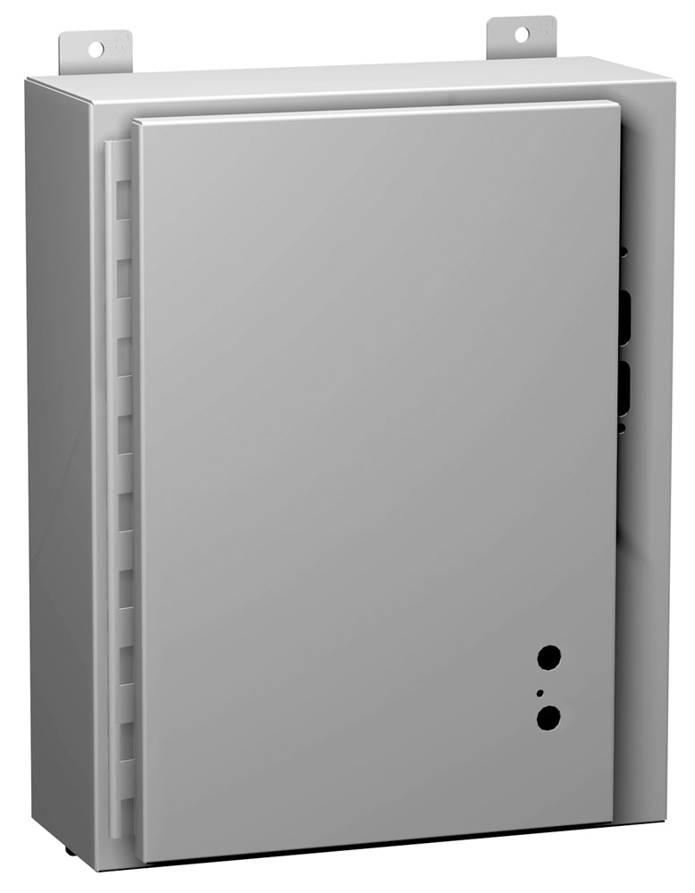 Nema 12 Mild Steel Wallmount Disconnect Enclosure 1447S Series  Continuous Hinge Door (Flange with multi   vendor cutout)