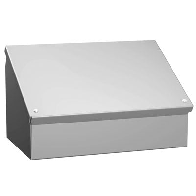1488 Series Painted Steel Consolet Enclosures with Sloped Hinged Cover