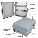Altelix 14x11x5 PC + ABS Weatherproof DIN Rail NEMA Enclosure with Hinged Door-2