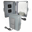 Altelix 14x11x5 Polycarbonate + ABS Vented RF Transparent Outdoor WiFi Enclosure with No-Drill PVC Equipment Mounting Plate, 120 VAC Outlets & Power Cord-1