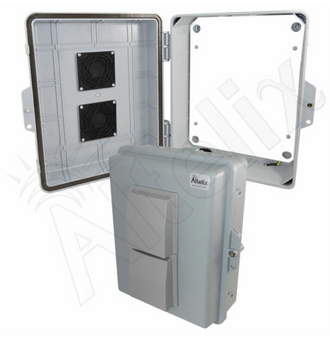 Altelix 14x11x5 Vented Polycarbonate + ABS RF Transparent Outdoor WiFi Enclosure with No-Drill PVC Equipment Mounting Plate