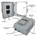 Altelix 14x11x5 Vented Polycarbonate + ABS RF Transparent Outdoor WiFi Enclosure with No-Drill PVC Equipment Mounting Plate-2