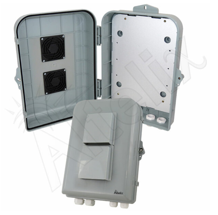 Altelix 15x10x5 Polycarbonate + ABS Vented Weatherproof Enclosure with Aluminum Mounting Plate