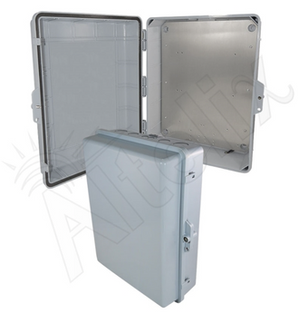 Altelix 17x14x6 PC + ABS Weatherproof NEMA Enclosure with Hinged Door & Aluminum Mounting Plate