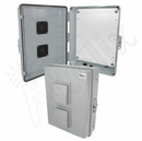 Altelix 17x14x6 Polycarbonate + ABS Vented RF Transparent Outdoor WiFi Enclosure with No-Drill PVC Equipment Mounting Plate-1