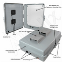 Altelix 17x14x6 Polycarbonate + ABS Vented RF Transparent Outdoor WiFi Enclosure with No-Drill PVC Equipment Mounting Plate-2