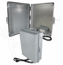 Altelix 17x14x6 Polycarbonate + ABS Weatherproof NEMA Enclosure with Aluminum Mounting Plate, 120 VAC GFCI Outlets & Power Cord-1