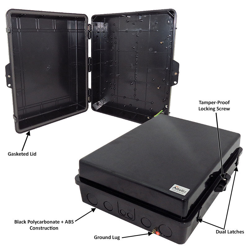 Altelix 17x14x6 PC + ABS Weatherproof Utility Box NEMA Enclosure with Hinged Door - 0