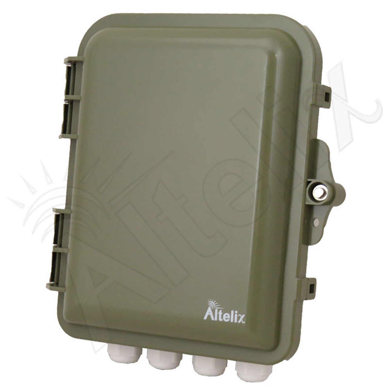 Altelix 9x8x3 IP66 NEMA 4X PC+ABS Weatherproof Utility Box with Hinged Door and Aluminum Mounting Plate